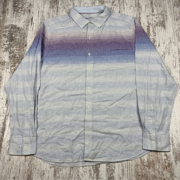 Tommy Bahama Other - Tommy‎ Bahama Island Zone Linen Striped Long Sleeve Button Down Shirt Sz XL
